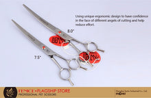 Load image into Gallery viewer, Fenice 7.0&quot;/7.5&quot;/8.0&quot; Curved Scissors For Professional Dog Grooming - godoggago
