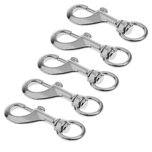 5Pcs Bolt Snap Clips, Versatile Useful Swivel Snap Hooks, for Scuba Diving, and Dog Leashes. - godoggago