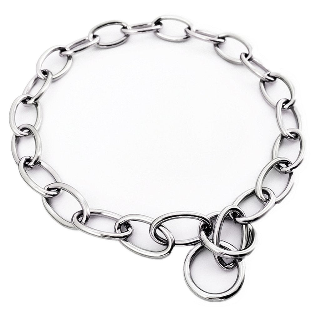 Heavy Metal Duty Solid Stainless Steel Dog Choke Chain Collar/Necklace for Pit Bull, Mastiff, Bulldog. - godoggago