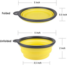 Load image into Gallery viewer, 2 in 1 Collapsible Silicone Bowl Dogs With Water and Feeder Bottle For Outdoor Travel
