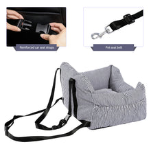 Load image into Gallery viewer, Dog Car Seat With Safety Belt &amp; Detachable Bed For House/Side Pockets For Storage in 3 Colors
