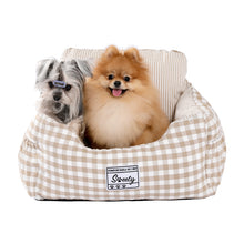 Load image into Gallery viewer, Dog Car Seat With Safety Belt &amp; Detachable Bed For House/Side Pockets For Storage in 3 Colors
