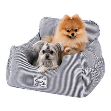 Load image into Gallery viewer, Dog Car Seat With Safety Belt &amp; Detachable Bed For House/Side Pockets For Storage in 3 Colors
