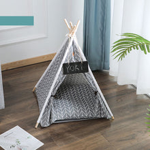 Load image into Gallery viewer, Cat/Small Dog Portable Washable Waterproof Canvas Tent/Bed

