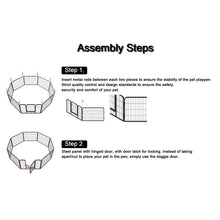 Load image into Gallery viewer, Large 16 Panel Indoor Iron Dog Playpen With Door And Multiple Configurations - godoggago
