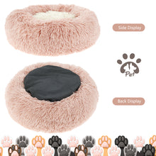 Load image into Gallery viewer, Donut Shaped Super Soft Warm Washable Dog Bed In Sizes 50/60cm and 3 Colors - godoggago
