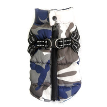 Load image into Gallery viewer, Waterproof Down Camouflage Dog Jacket with Harness/Winter Warm Dog Vest
