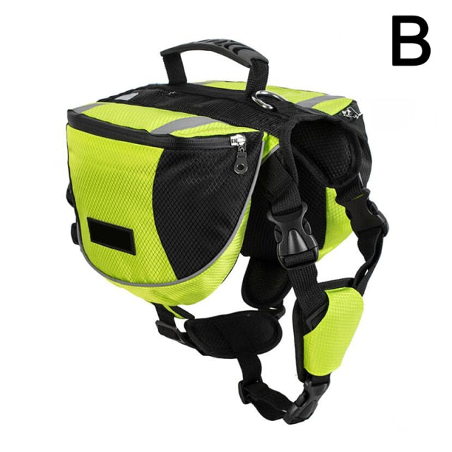 Multifunction Reflective Canvas Dog Backpack/Harness - godoggago