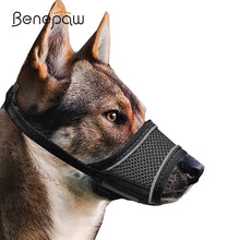 Load image into Gallery viewer, Soft Breathable Reflective Nylon Mesh Dog Muzzle/Mouth Cover For Sm/Med/Lg Dogs - godoggago
