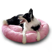 Load image into Gallery viewer, Super Soft Plush Round Dog Bed in Several Colors For Small to Large Dogs - godoggago
