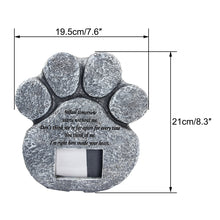 Load image into Gallery viewer, Memorial Tombstone Stone Paw Print Photo Frame For Dogs/Cats
