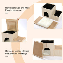 Load image into Gallery viewer, Portable Dog Stairs/Ramp With A Deluxe Condo and Pet Toy Storage Box - godoggago
