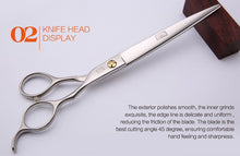 Load image into Gallery viewer, Fenice Professional 7/7.5 inch Straight Dog Grooming Cutting Scissors/Shears - godoggago
