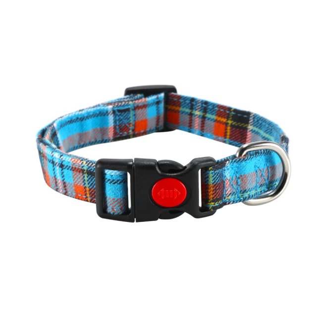 Bowtie Lightweight Adjustable Dog Collar Size Med/Lg in Blue - godoggago