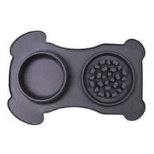 Load image into Gallery viewer, Slow Feeder Silicone Anti-Gulping Dog/Puppy Food Dish and Stainless Steel Water Dish
