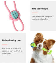 Load image into Gallery viewer, Cotton Rope Knot Dog/Puppy Combination Chew Toy/Molar Bite Teeth Cleaning Chew Sets in 2 Colors
