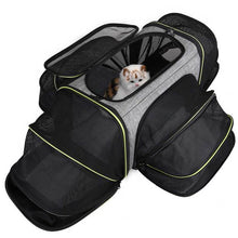 Load image into Gallery viewer, Airline Approved Soft-Sided Pet Carrier/Small Crate with 4 Expandable Sides
